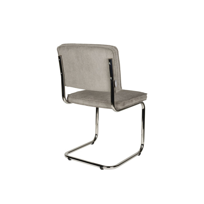 Zuiver Ridge Rib Eetkamerstoelen  Lichtgrijs - Set van 2