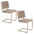 Zuiver Ridge Kink Eetkamerstoelen  Soft Beige - Set van 2