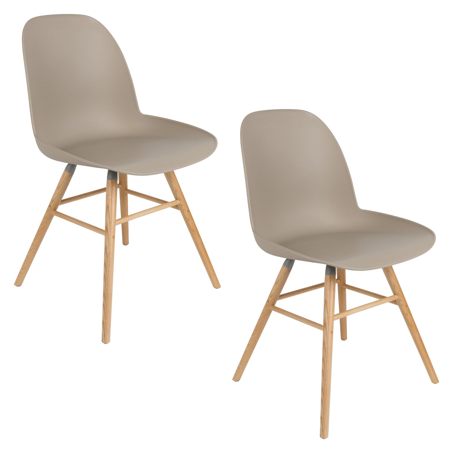 Zuiver Albert Kuip Eetkamerstoelen  Taupe - Set van 2