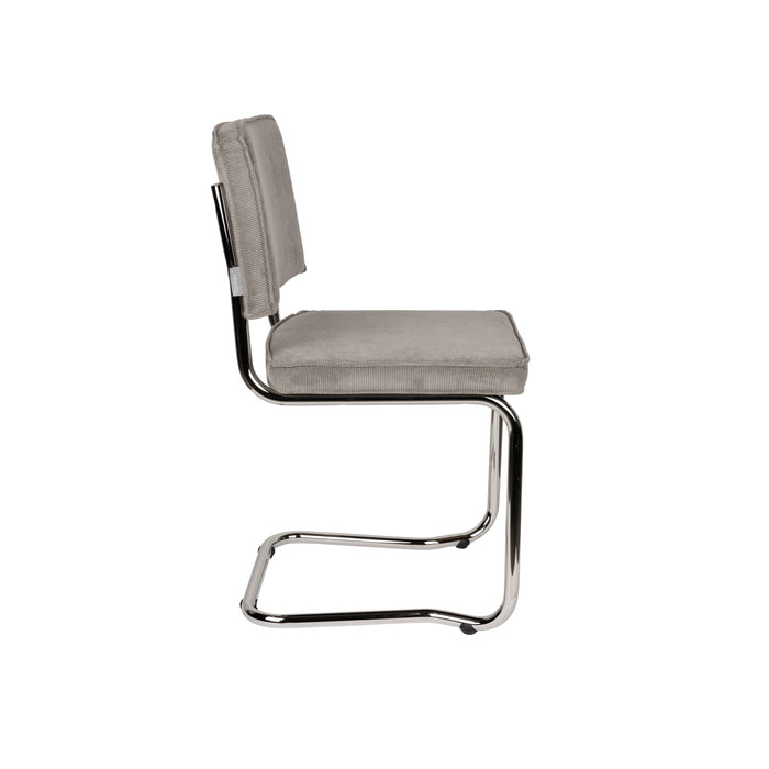 Zuiver Ridge Rib Kink Eetkamerstoelen  Lichtgrijs - Set van 2