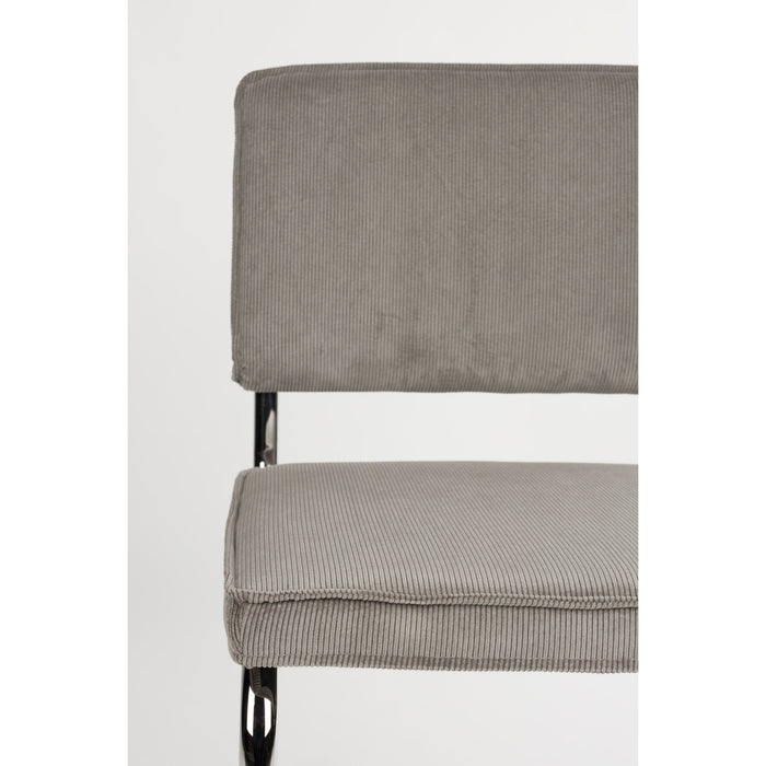 Zuiver Ridge Rib Kink Eetkamerstoelen  Lichtgrijs - Set van 2