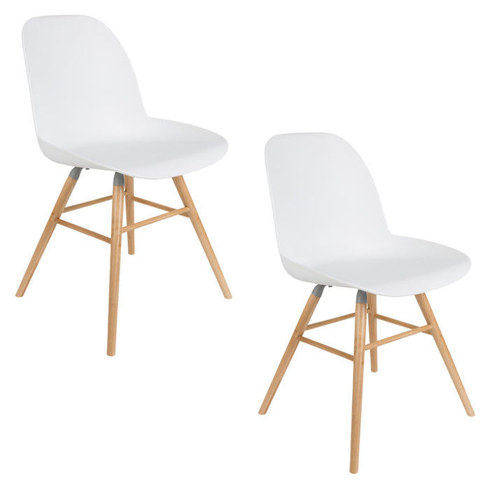 Zuiver Albert Kuip Eetkamerstoelen  Wit - Set van 2