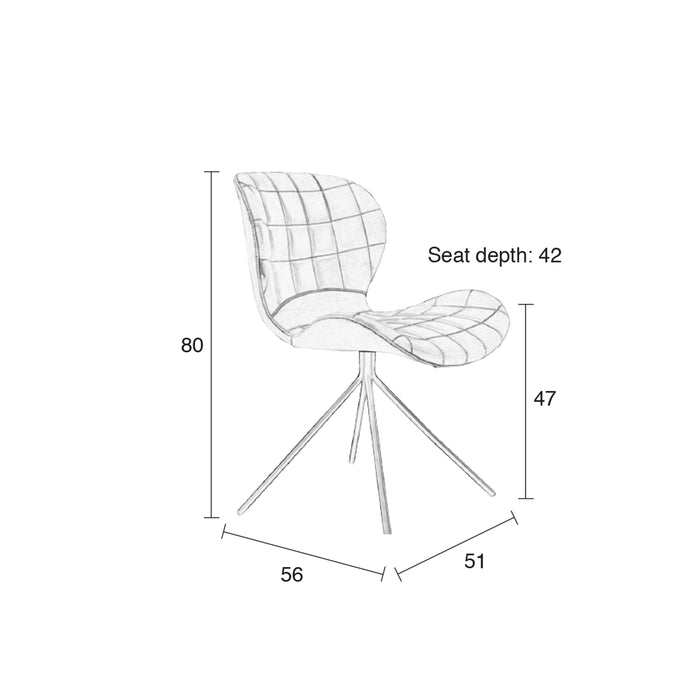 Zuiver OMG Eetkamerstoelen  Camel - Set van 2 - Bruin