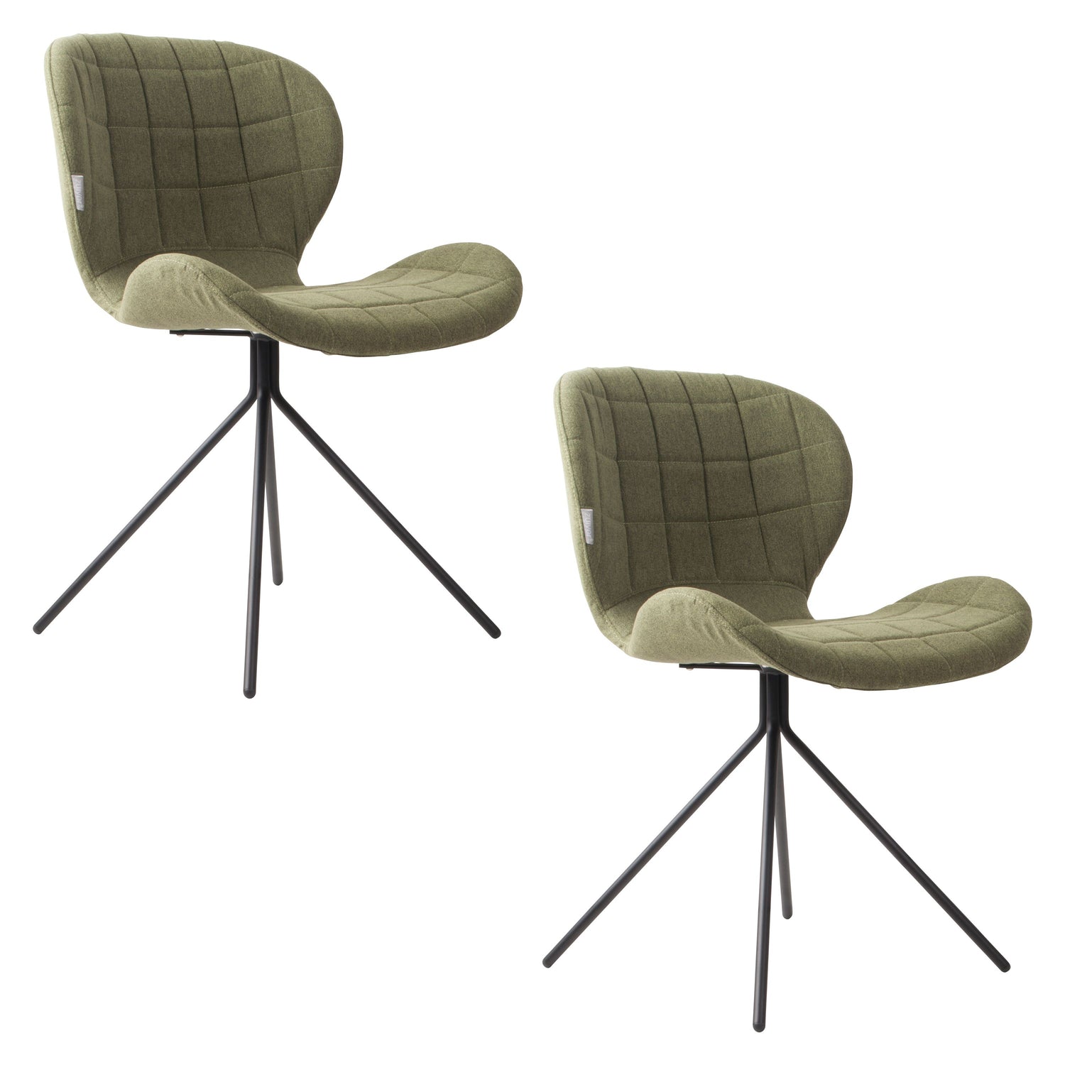 Zuiver OMG Eetkamerstoelen  Groen - Set van 2