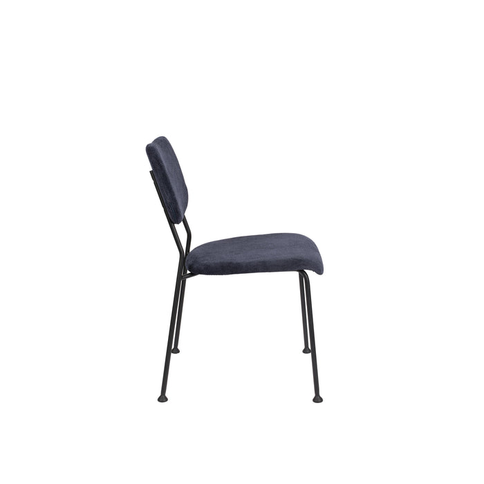 Zuiver Benson Eetkamerstoelen  Donkerblauw - Set van 2
