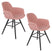 Zuiver Albert Kuip Soft Eetkamerstoelen armleuning Roze - Set van 2