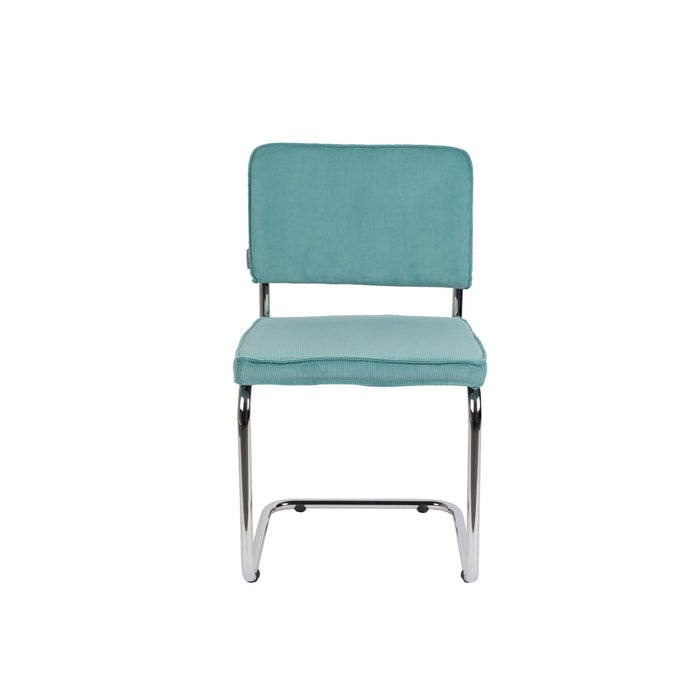 Zuiver Ridge Rib Eetkamerstoelen  Blauw - Set van 2