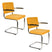 Zuiver Ridge Rib Eetkamerstoelen armleuning Geel - Set van 2