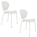 Zuiver The Ocean Chair Eetkamerstoelen  Coconut Milk - Set van 2 - Wit