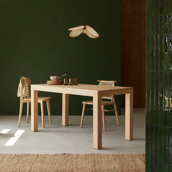 Tikamoon - Rechthoekige tafel in massief eiken voor 4-6 personen