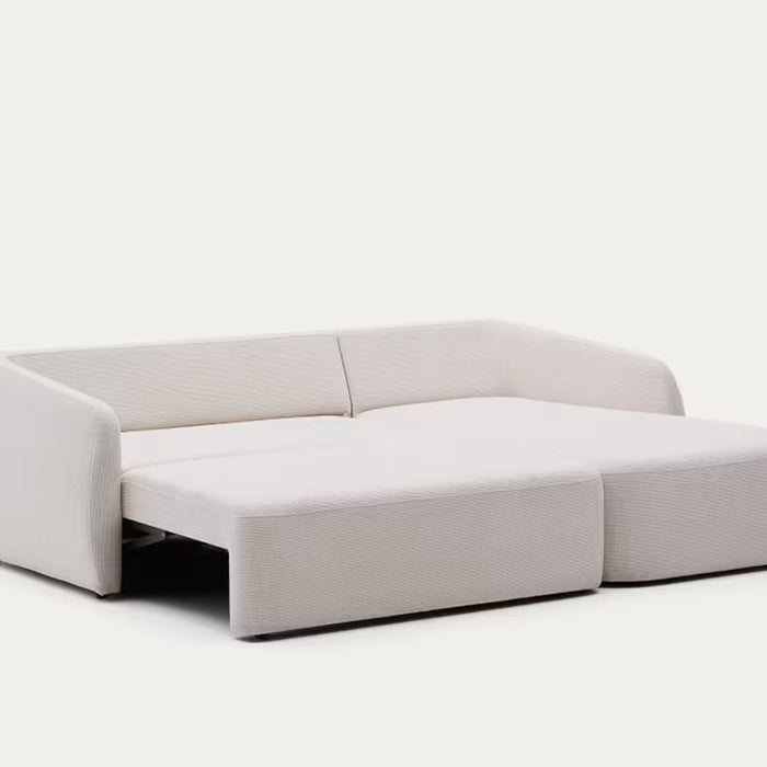 Kave Home Laira 3-zitsslaapbank met Chaise Longue Rechts - Beige