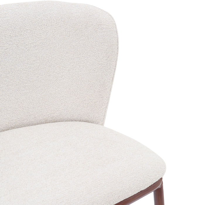 by fonQ Pebl Barkruk - Beige / Walnoot