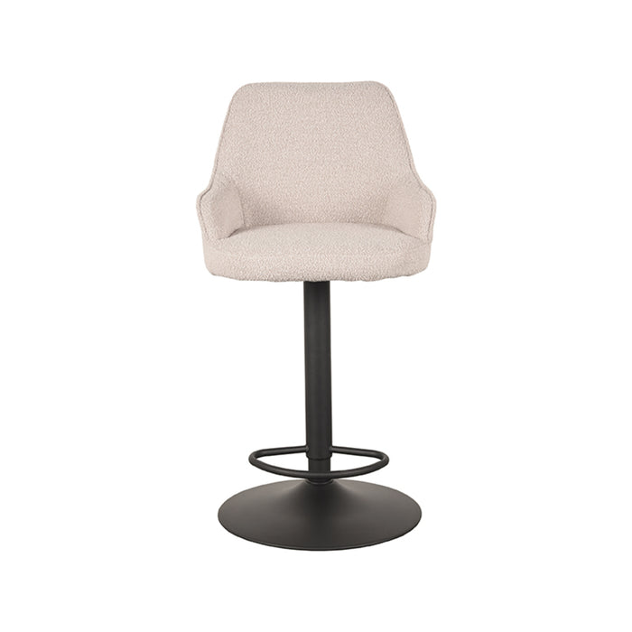 LABEL51 - Barkruk Fender - Naturel Boucle - Zwart Metaal