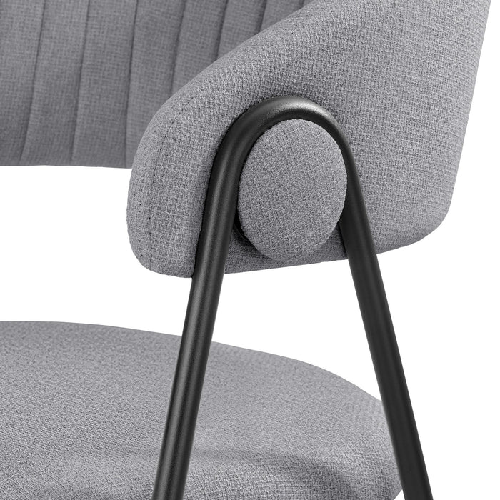 tectake® Eetkamerstoel Bedano, gestoffeerd, geweven stof, 150 kg