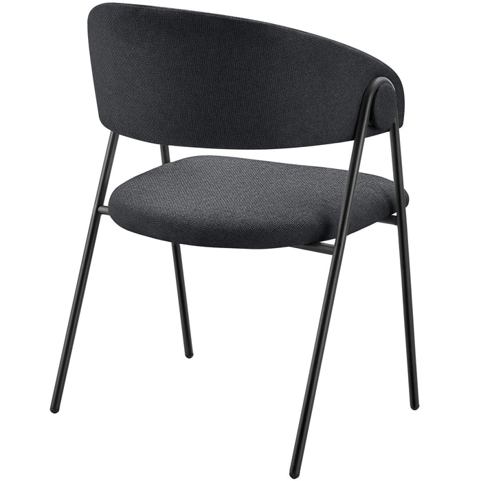 tectake® Eetkamerstoel Bedano, gestoffeerd, geweven stof, 150 kg