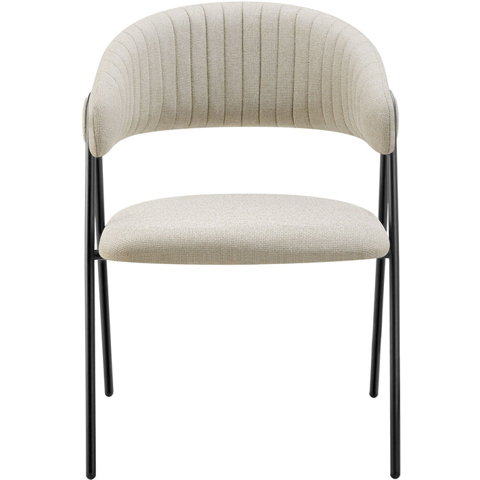 tectake® Eetkamerstoel Bedano, gestoffeerd, geweven stof, 150 kg