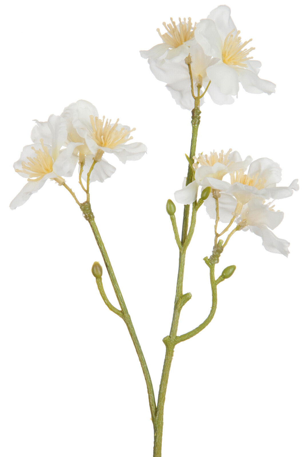 J-Line bloem Kersenboom - kunststof - wit|lichtgeel - small