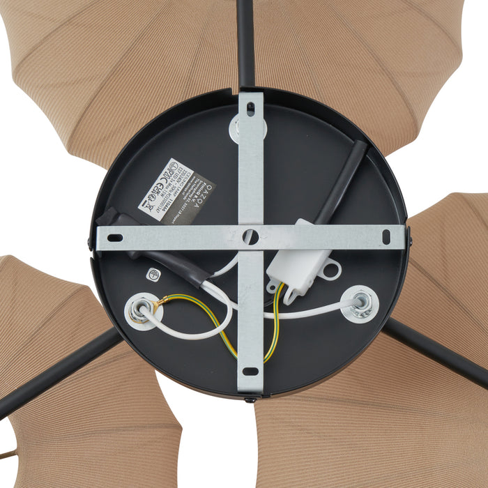 QAZQA Japandi plafondlamp bruin 3-lichts - Multi Bida