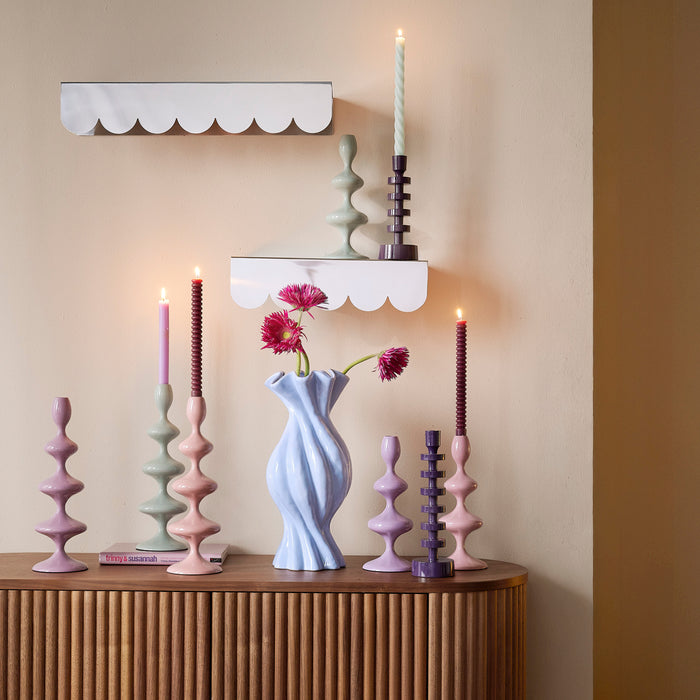 by fonQ Droplet Kandelaar - Set van 2 - Lila