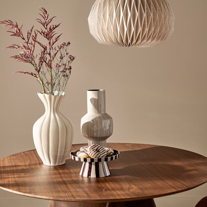 by fonQ Arcade Serveerschaal Ø 24 cm - Beige / Hot Chocolate