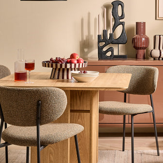 by fonQ Arcade Serveerschaal Ø 32 cm - Beige / Hot Chocolate