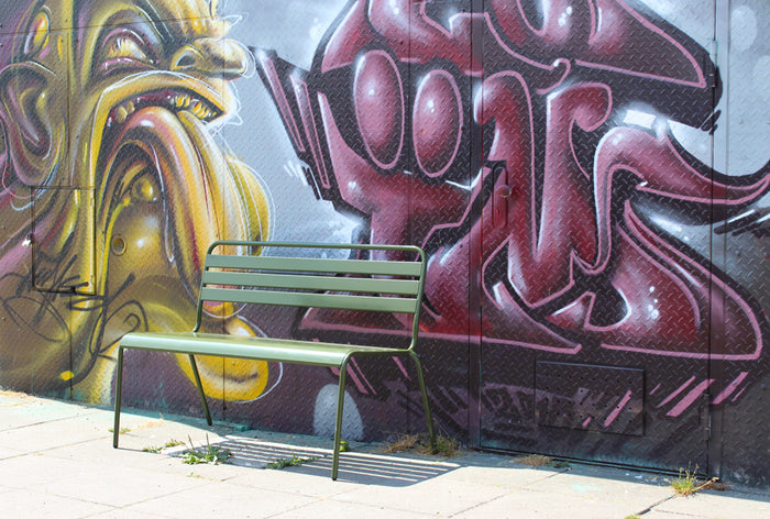 Metalen tuinbank Max 120 cm olijfgroen