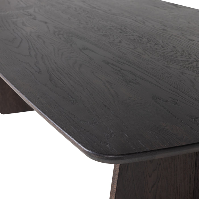 by fonQ Oakline Curve Eettafel B 200 cm - Mystic Brown
