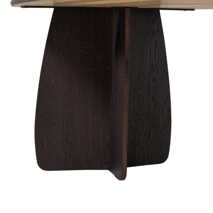 by fonQ Oakline Curve Eettafel B 200 cm - Mystic Brown