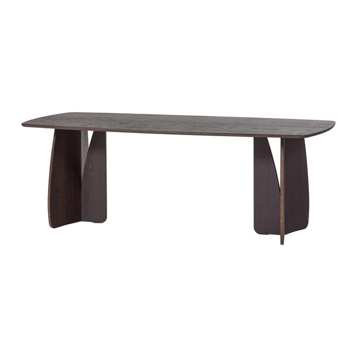 by fonQ Oakline Curve Eettafel B 220 cm - Mystic Brown