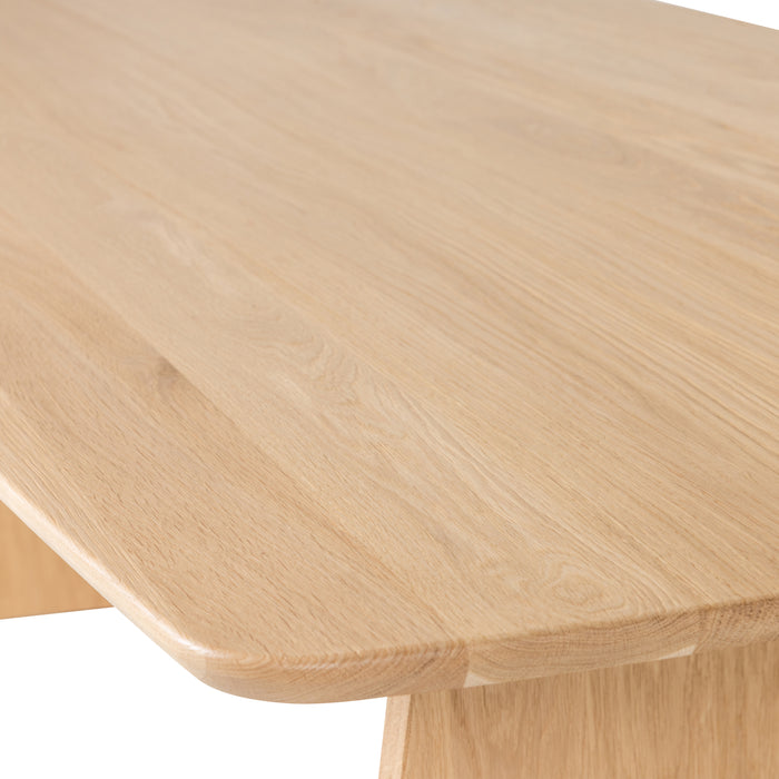 by fonQ Oakline Curve Eettafel B 180 cm - Natural