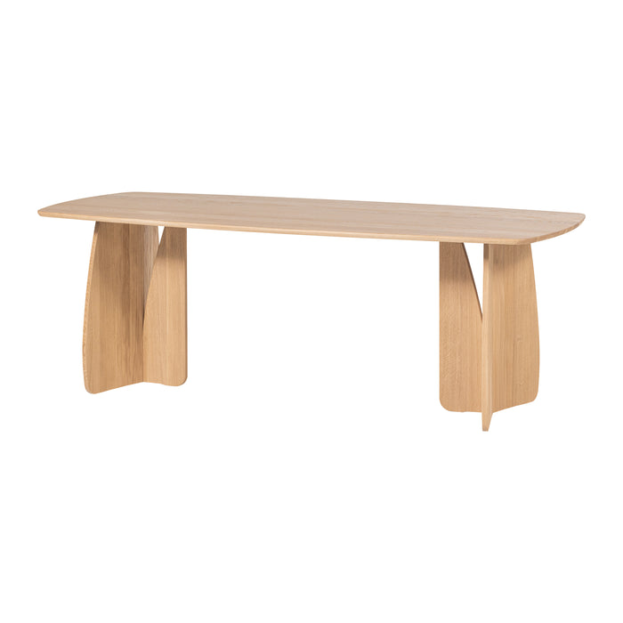 by fonQ Oakline Curve Eettafel B 220 cm - Natural