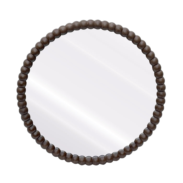 by fonQ Pompom Spiegel Ø 71 cm - Walnoot