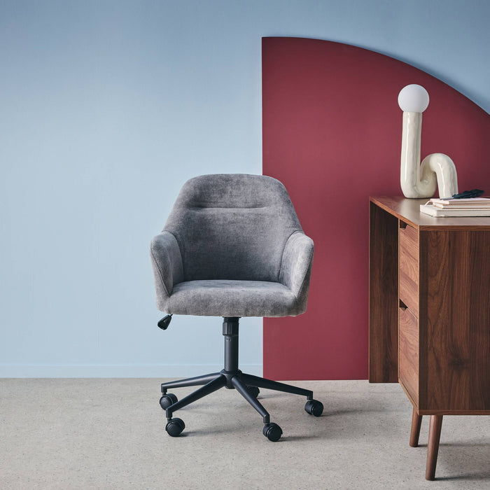 sweeek - Bureaustoel op wieltjes, verstelbaar, stof en metaal