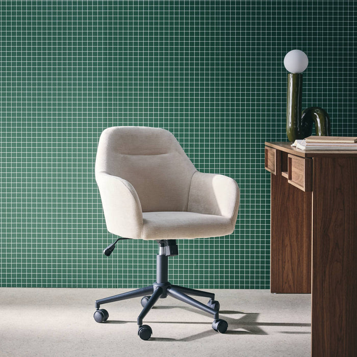 sweeek - Bureaustoel op wieltjes, verstelbaar, stof en metaal