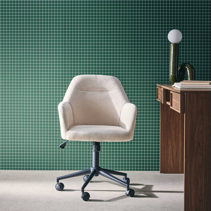 sweeek - Bureaustoel op wieltjes, verstelbaar, stof en metaal