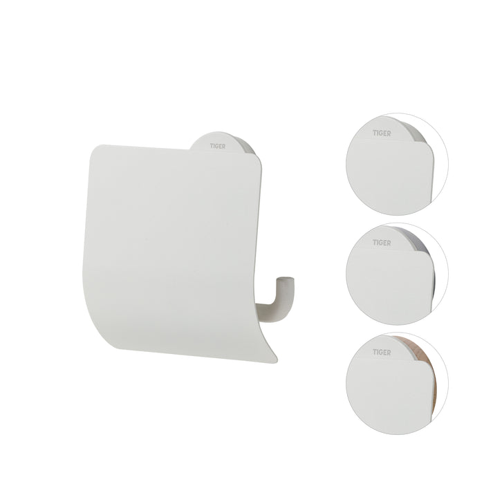 Tiger Urban Toiletrolhouder met Klep - Wit