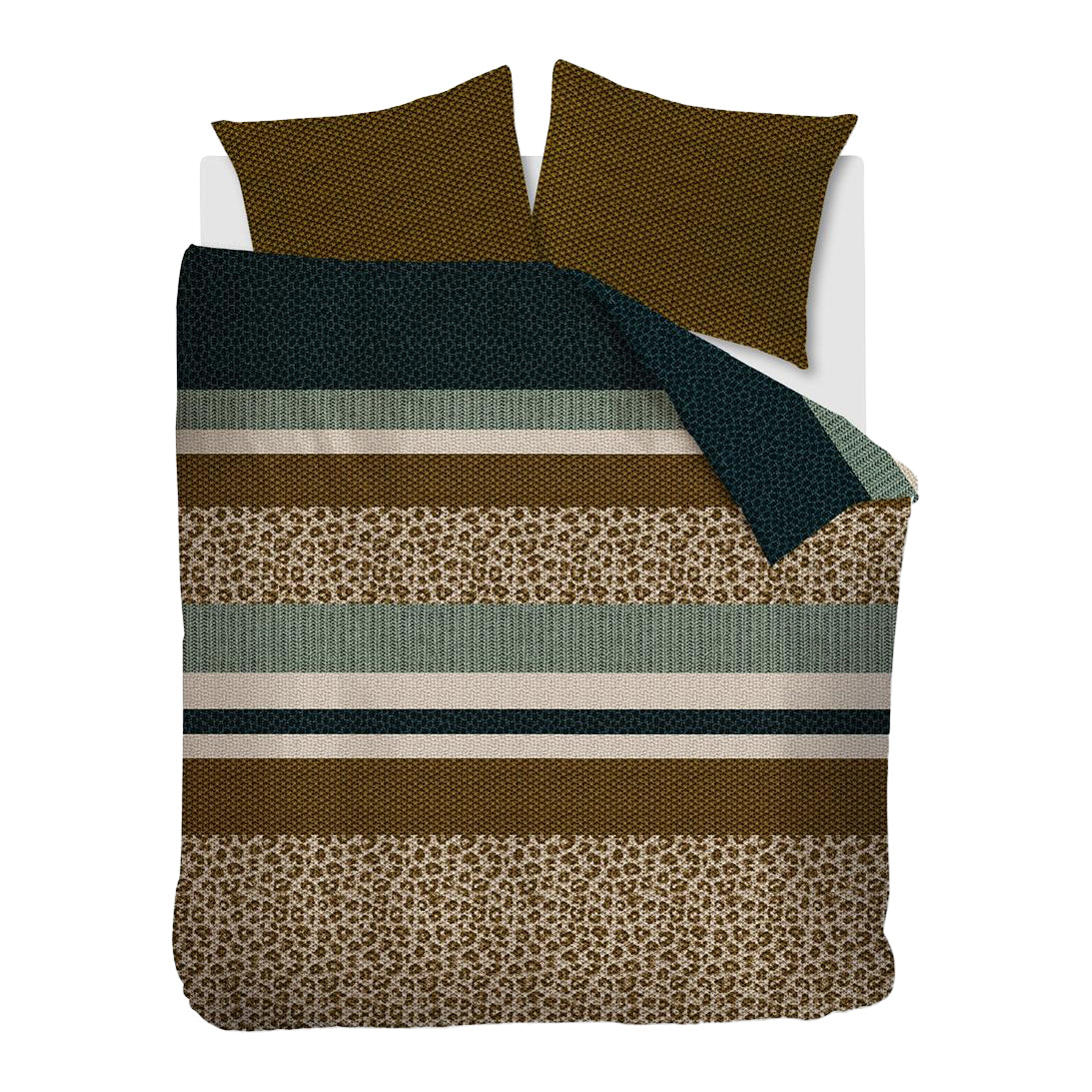 Beddinghouse Gino Dekbedovertrek 200 x 220 cm - Groen