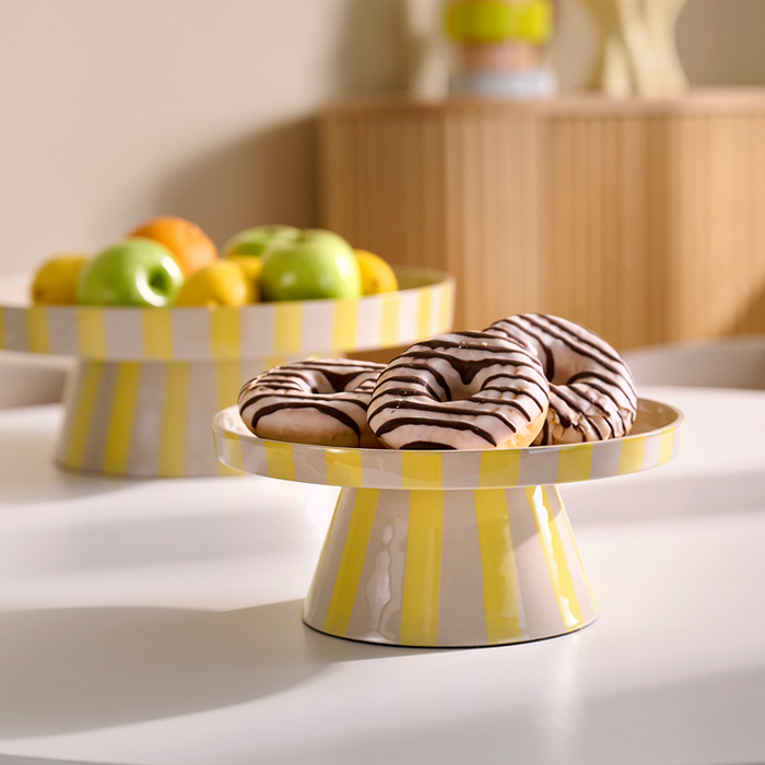 by fonQ Arcade Serveerschaal Ø 24 cm - Beige / Popcorn