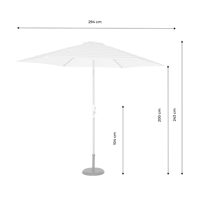 sweeek - Ronde parasol 3m centrale mast met houteffect
