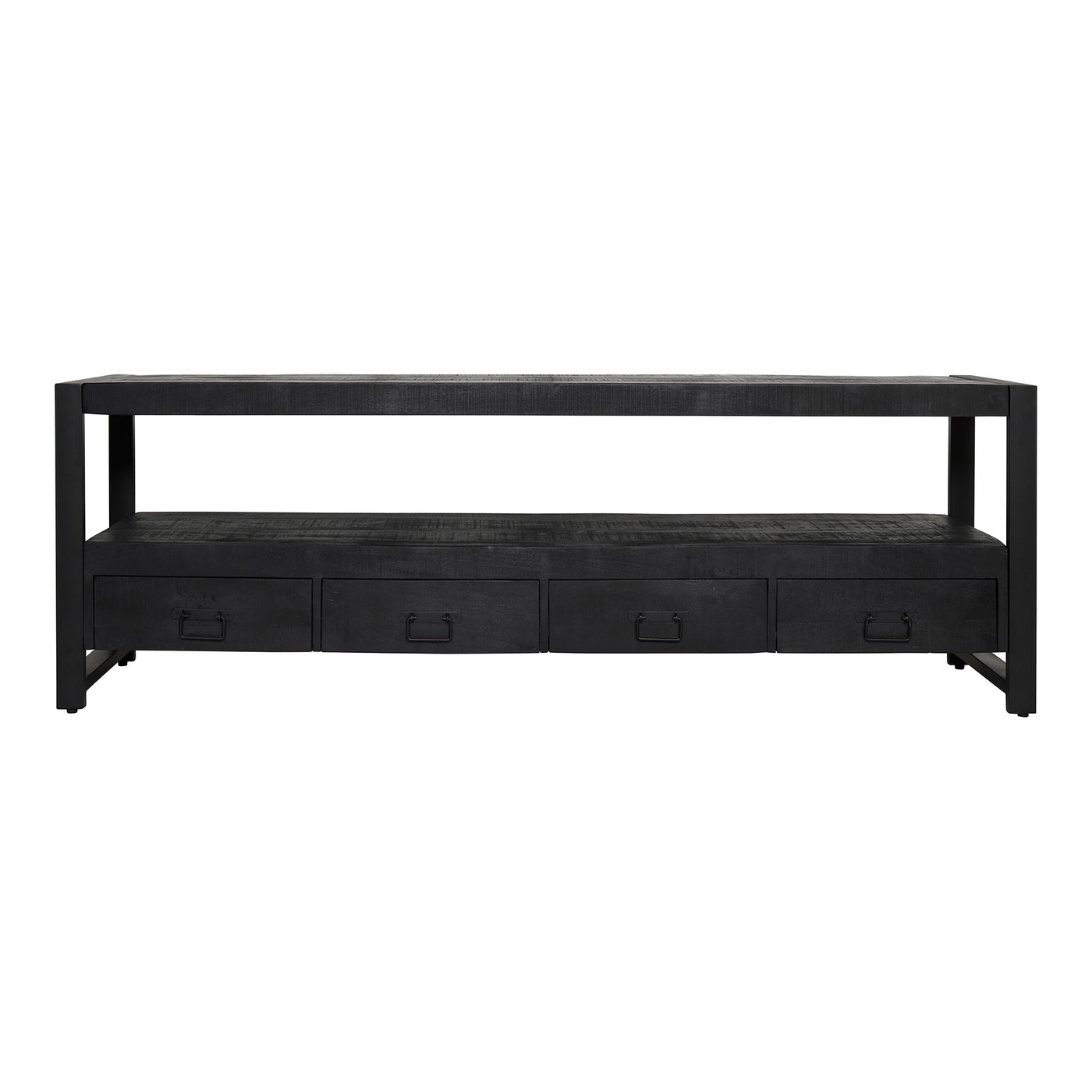 StarFurn - Tv-meubel Rechthoek Zwart Hout - 180x45x60cm - Boaz