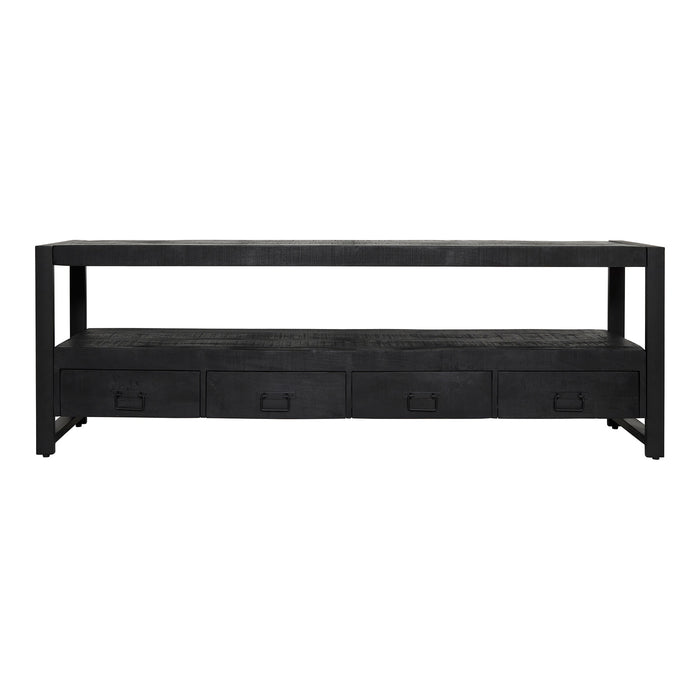 StarFurn - Tv-meubel Rechthoek Zwart Hout - 180x45x60cm - Boaz