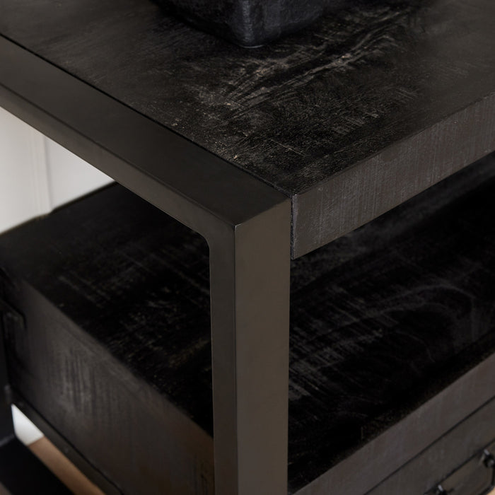 StarFurn - Tv-meubel Rechthoek Zwart Hout - 180x45x60cm - Boaz