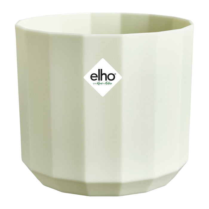 Elho Facet Rond - H 23 x Ø 20,6 cm - Binnen - 100% gerecycled kunststof - Theegroen