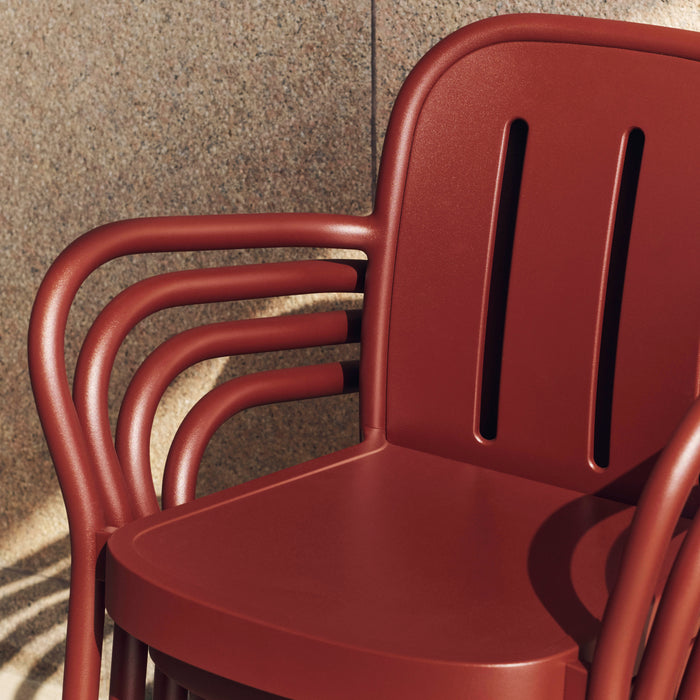 HAY Deville Tuinstoel met Armleuning - Iron Red