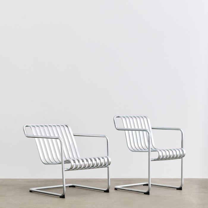 HAY Palissade Cantilever Lounge Chair Low - Gegalvaniseerd Staal