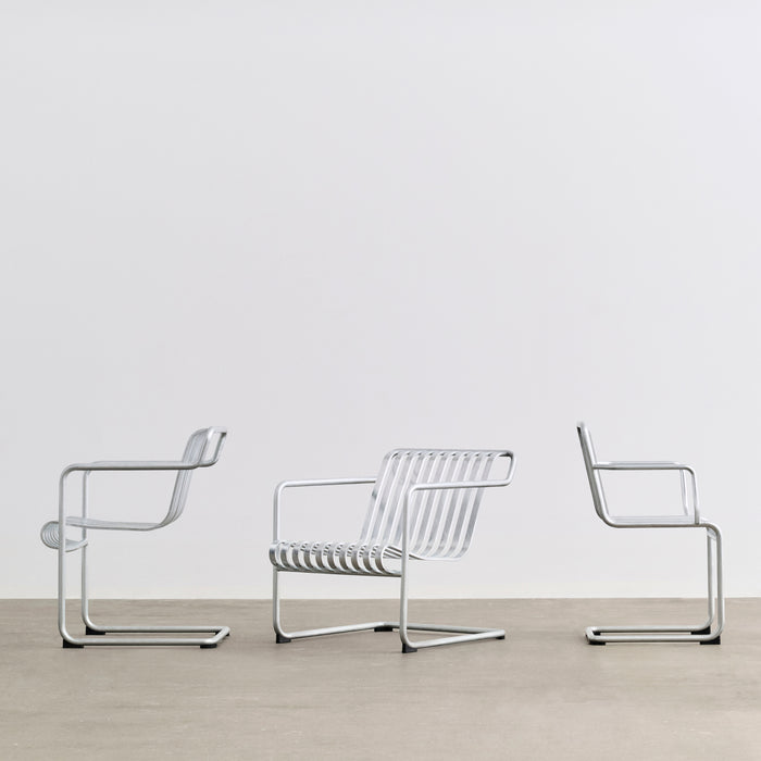 HAY Palissade Cantilever Lounge Chair Low - Gegalvaniseerd Staal