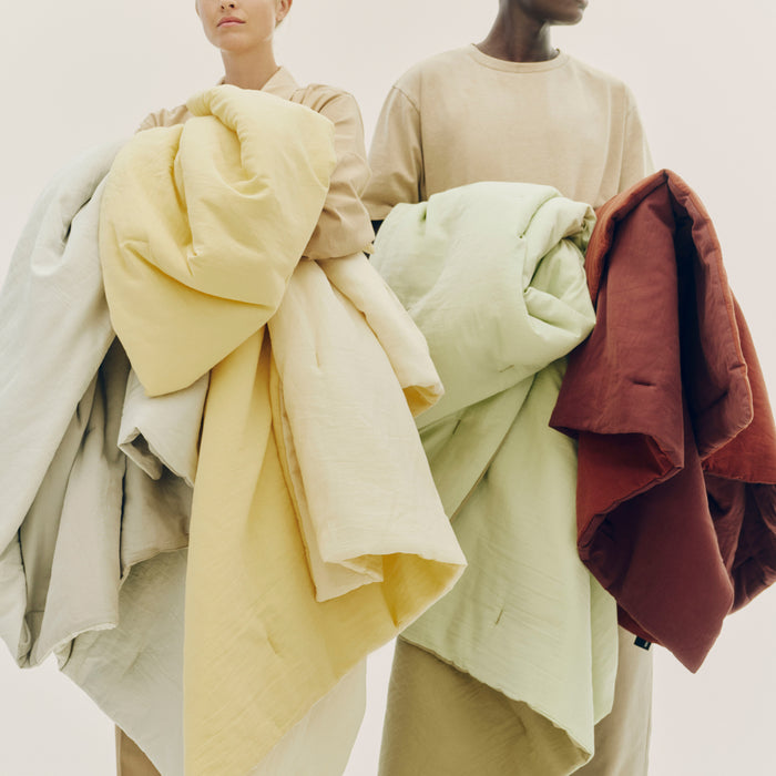 HAY Air Quilt Plaid 140 x 200 cm - Soft Yellow