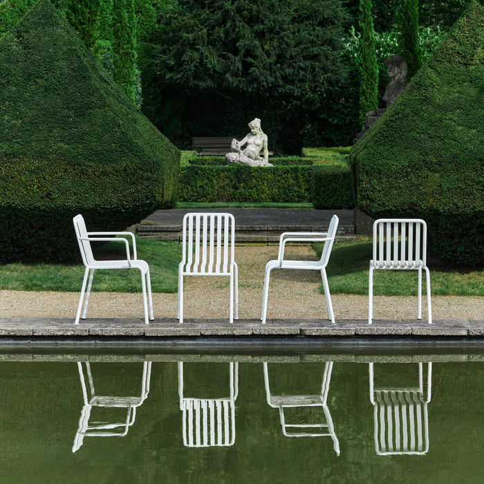 HAY Palissade Stoel met Armleuning - Crème Wit