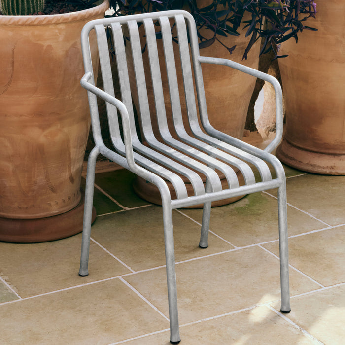 HAY Palissade Stoel met Armleuning - Gegalvaniseerd Staal