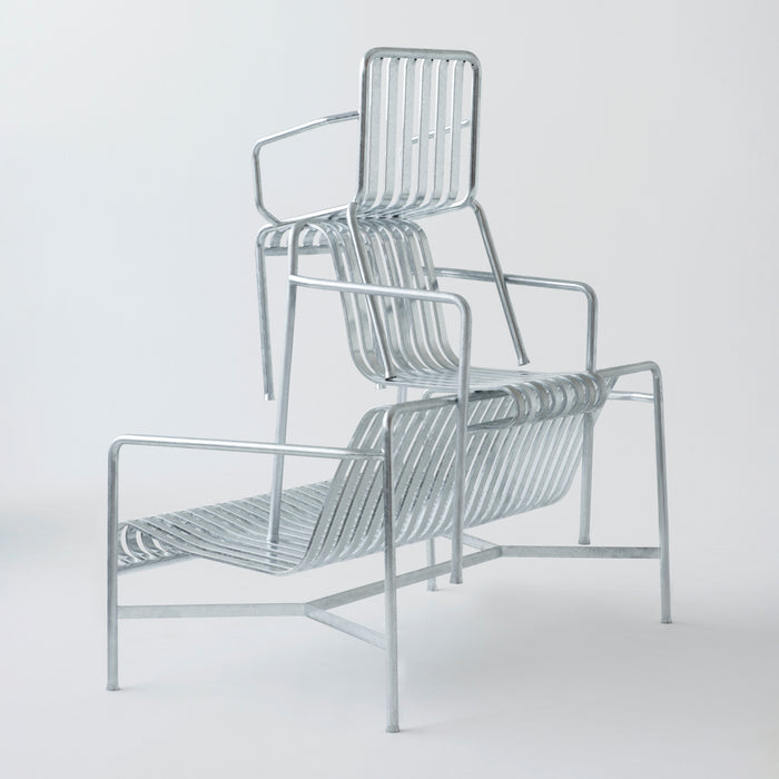 HAY Palissade Stoel met Armleuning - Gegalvaniseerd Staal